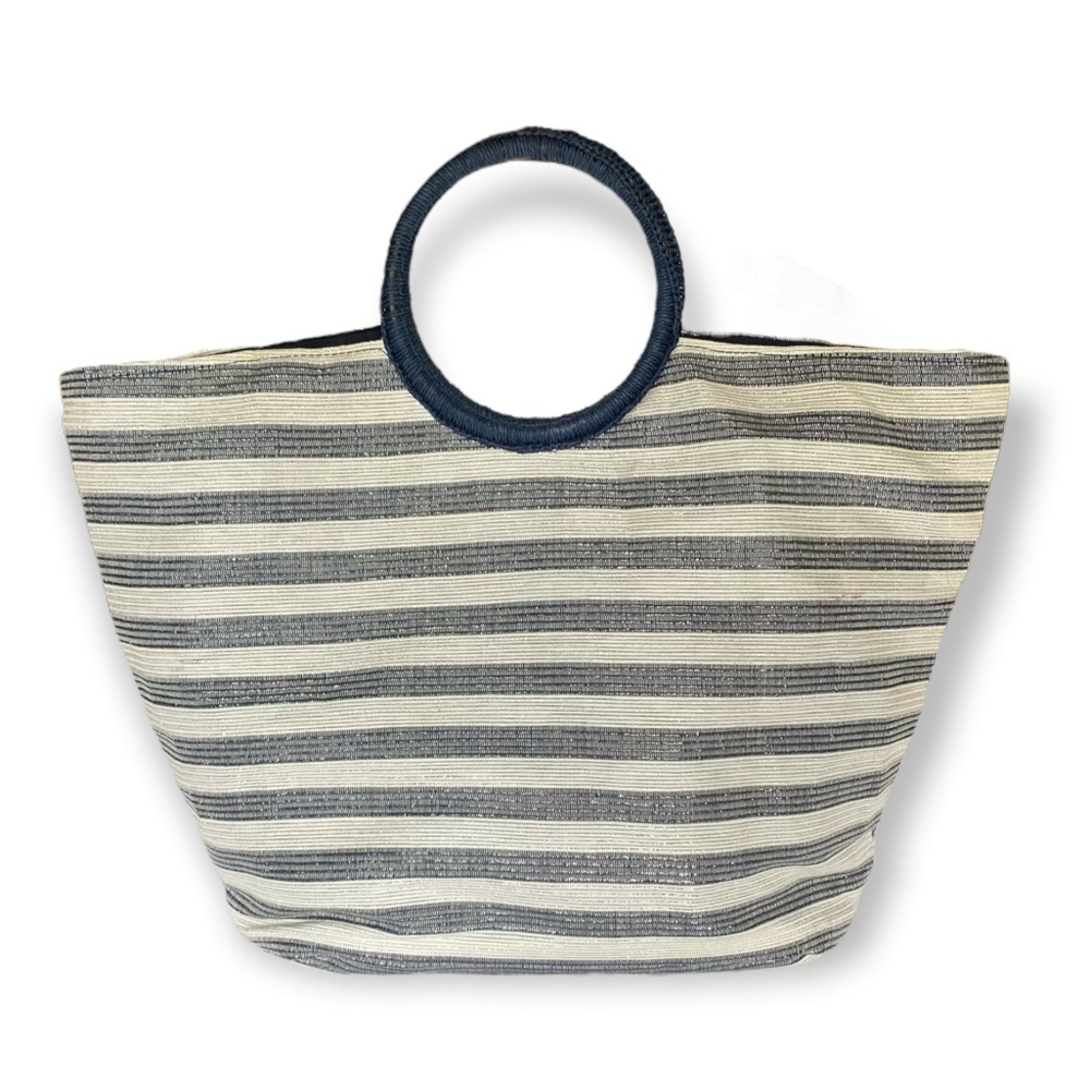 Large Lightweight Navy & Cream Tote